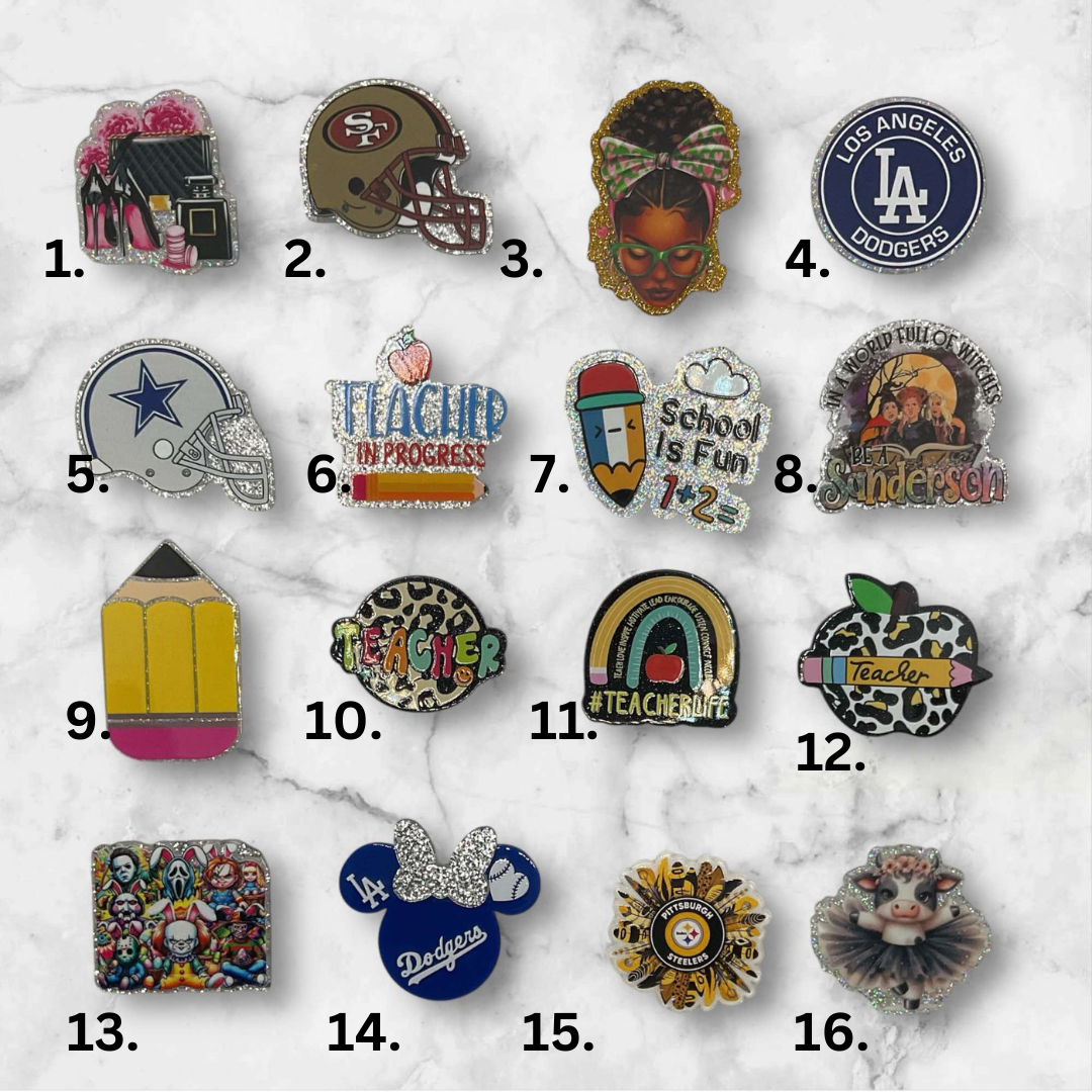 Glitter Acrylic Flatbacks