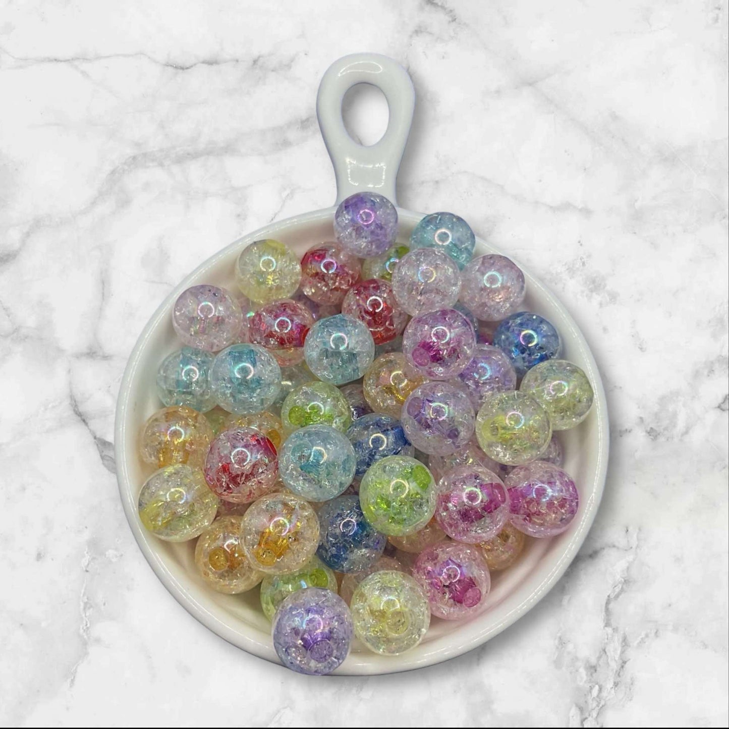 16mm Crackle Acrylic Bead