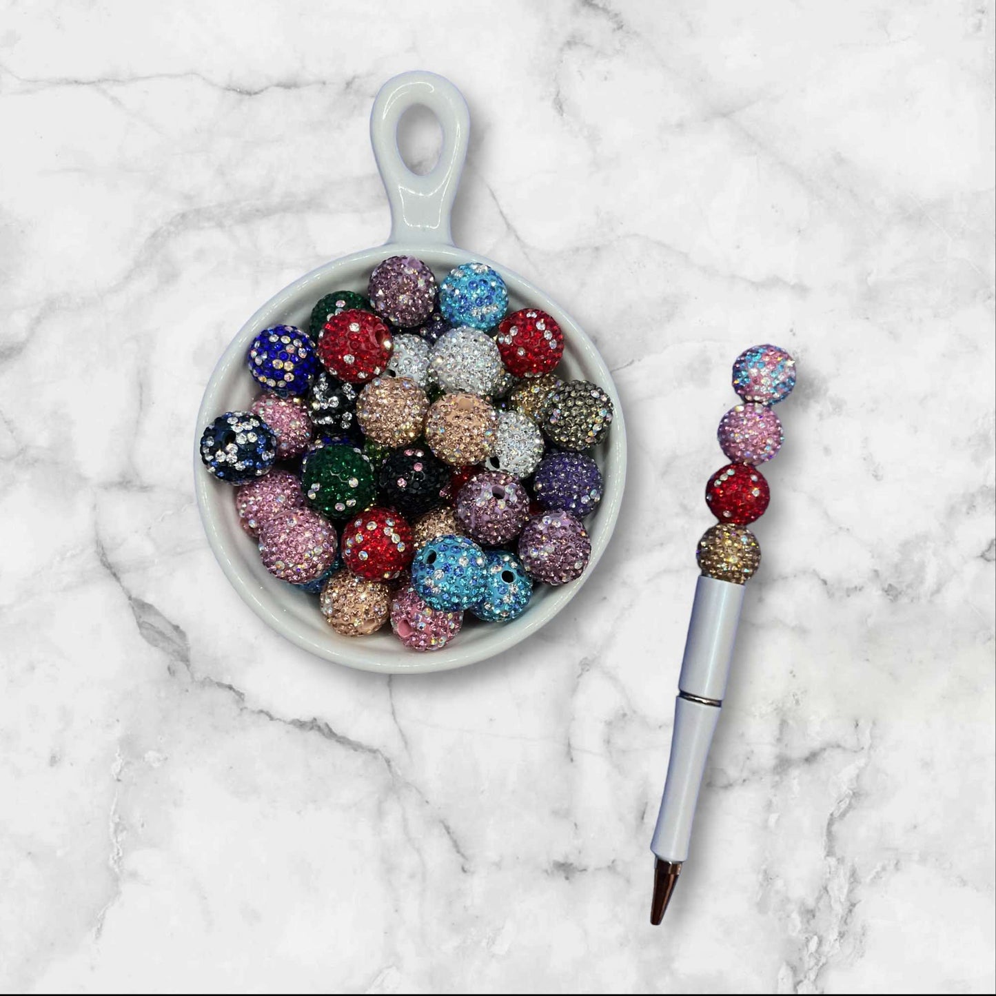 20mm Colorful Rhinestone Bead Mix