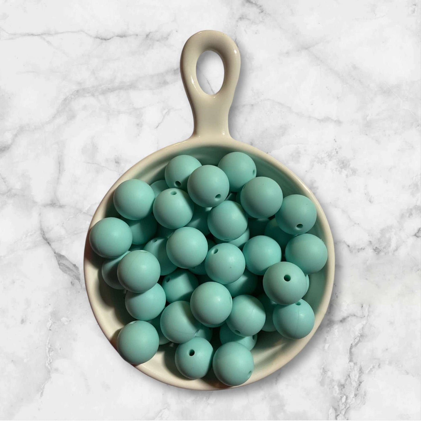 15mm Tiffany Blue Silicone Bead