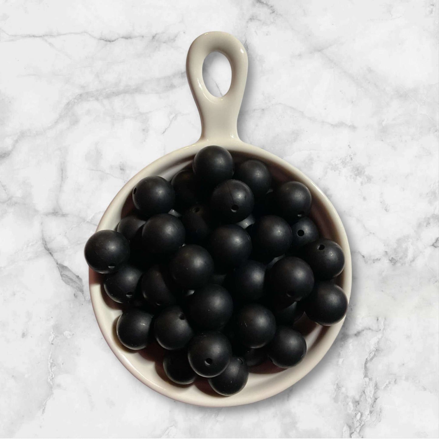 15mm Black Silicone Bead