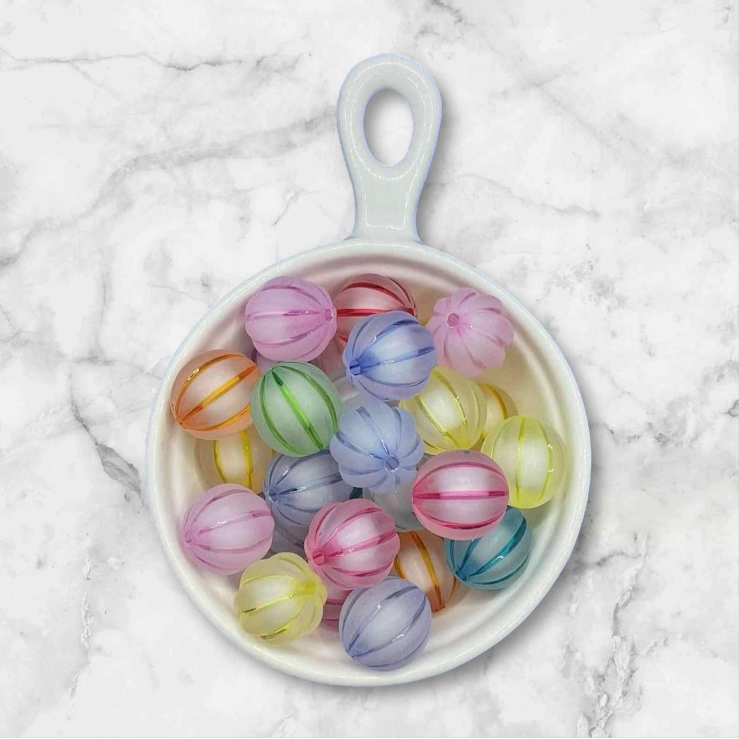 20mm Frosted Watermelon Acrylic Bead