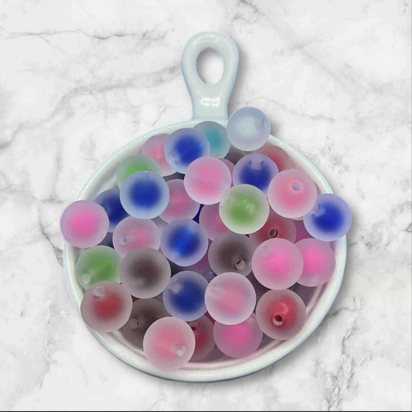 16mm Frosted Double Layer Acrylic Bead