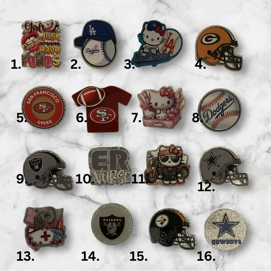 Glitter Acrylic Flatbacks