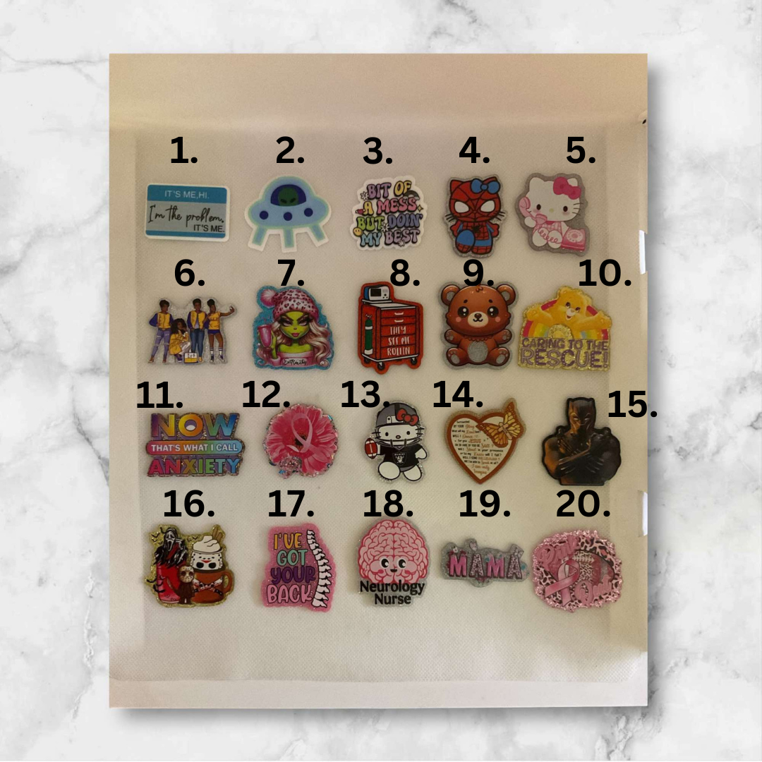 Glitter Acrylic Flatbacks